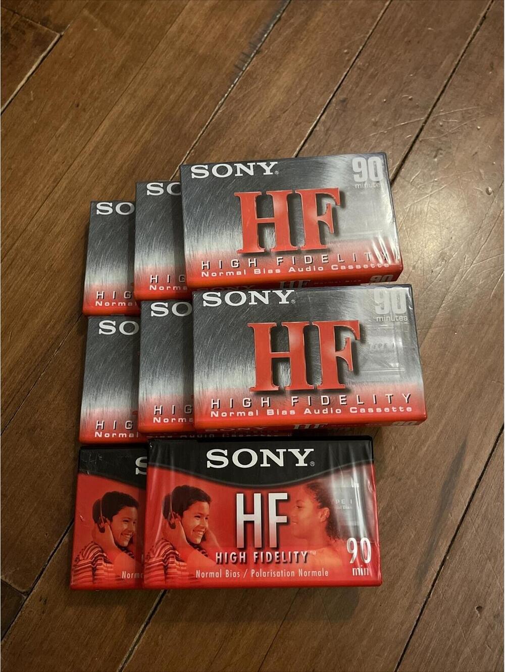 Sony HF High Fidelity Blank Audio Cassette Tapes 90 Min 8 Pack New FREE Shipping